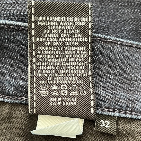 7 For All Mankind The Straight Jeans Mens Size 32 Dark Blue Mid Rise - Picture 5 of 11